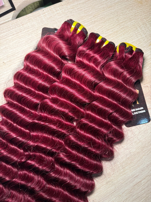 Rose Hair 99J Curly Bundles