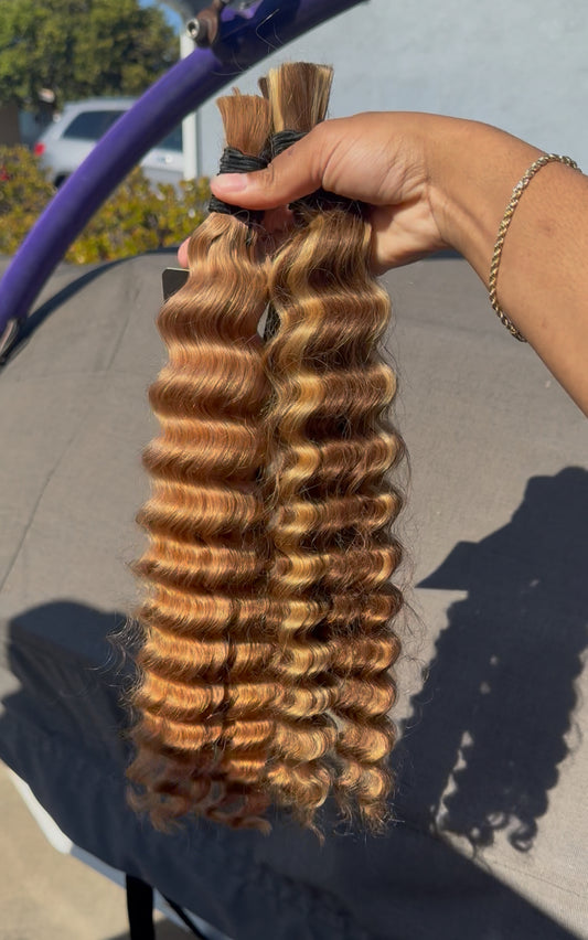 Rose Hair Bulk Human Boho Hair